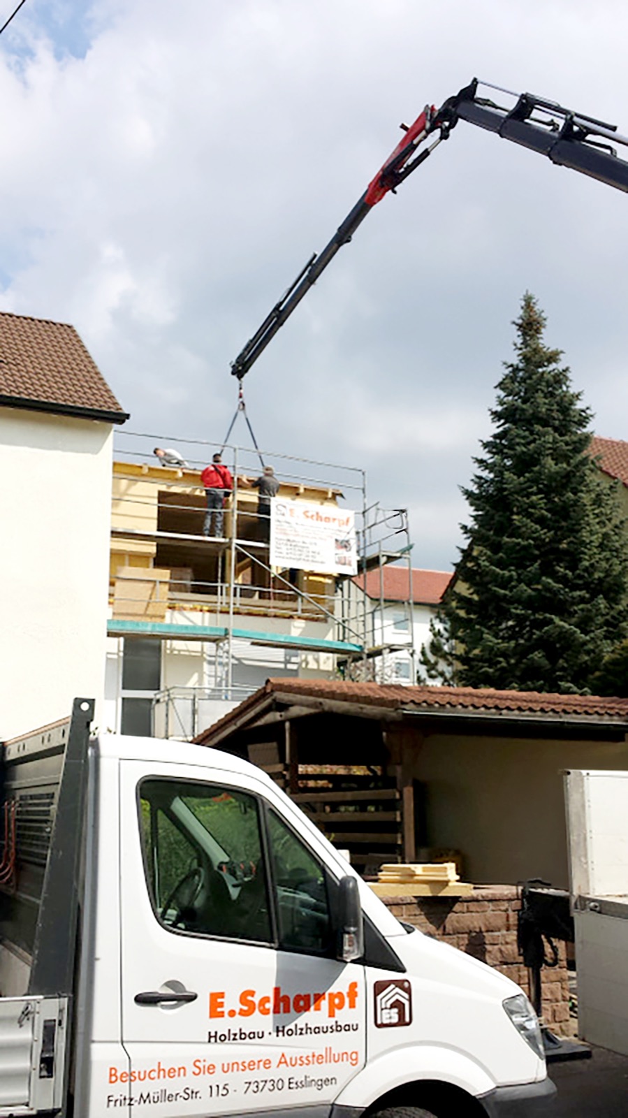 Fuhrpark von E. Scharpf im Einsatz