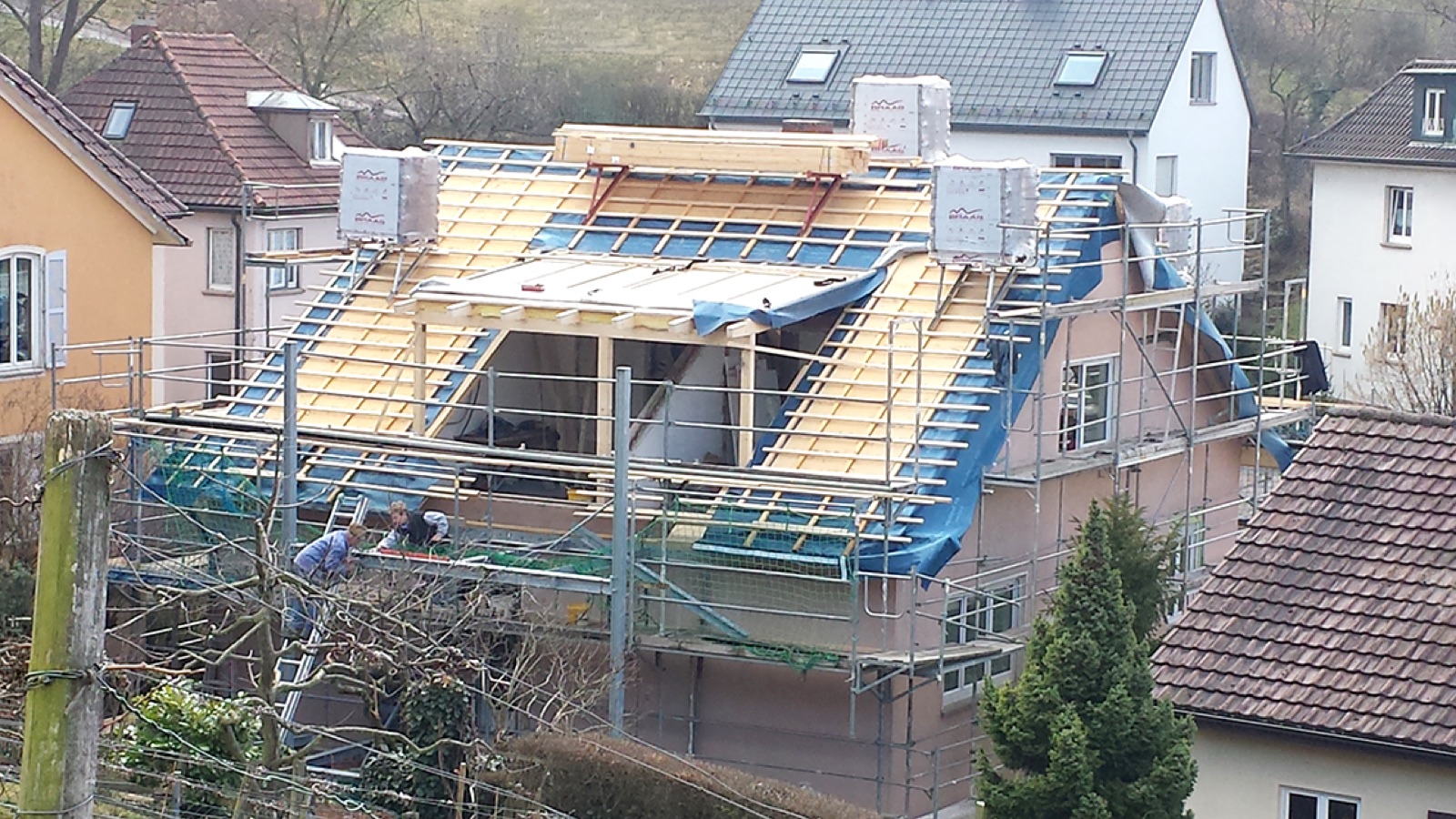 Energetische Dachsanierung, fertiges Ergebnis