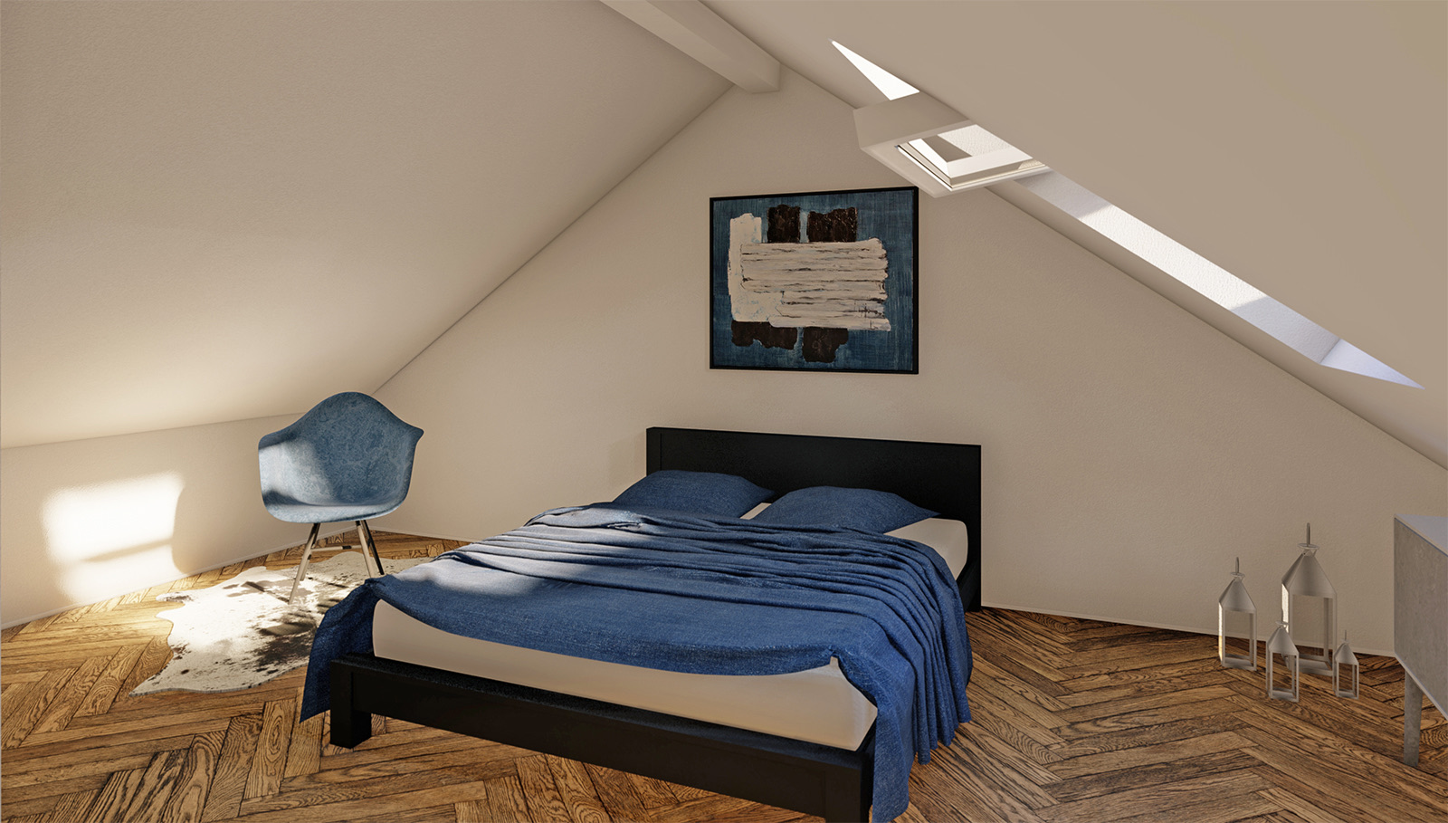 Neu eingebautes VELUX Dachfenster