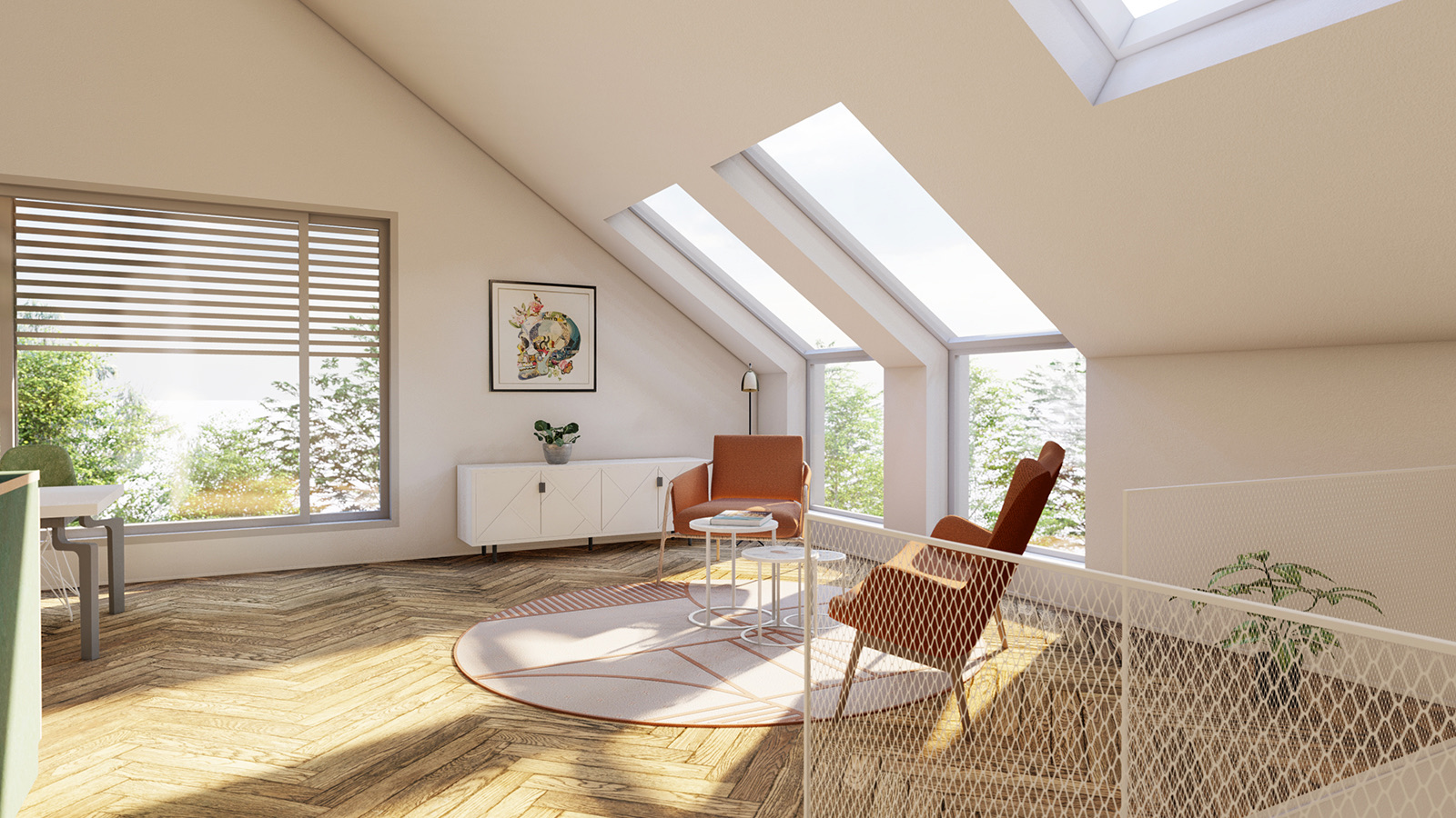 Dachfenster mit Verschattung